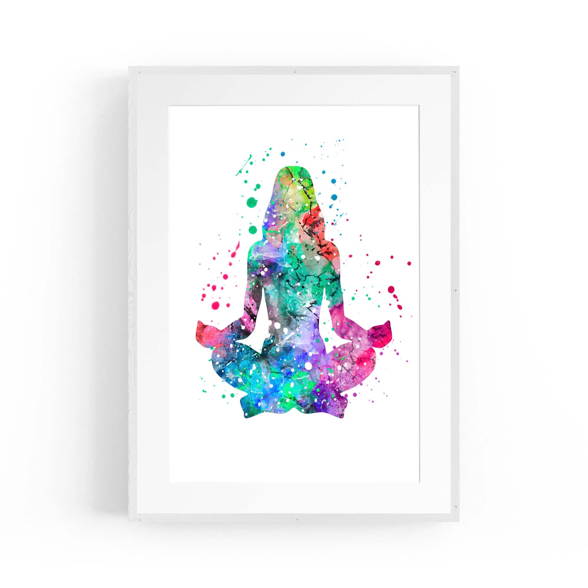 Watercolour Yoga Pose Studio Gift Wall Art - The Affordable Art Company