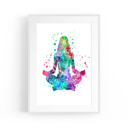 Watercolour Yoga Pose Studio Gift Wall Art - The Affordable Art Company