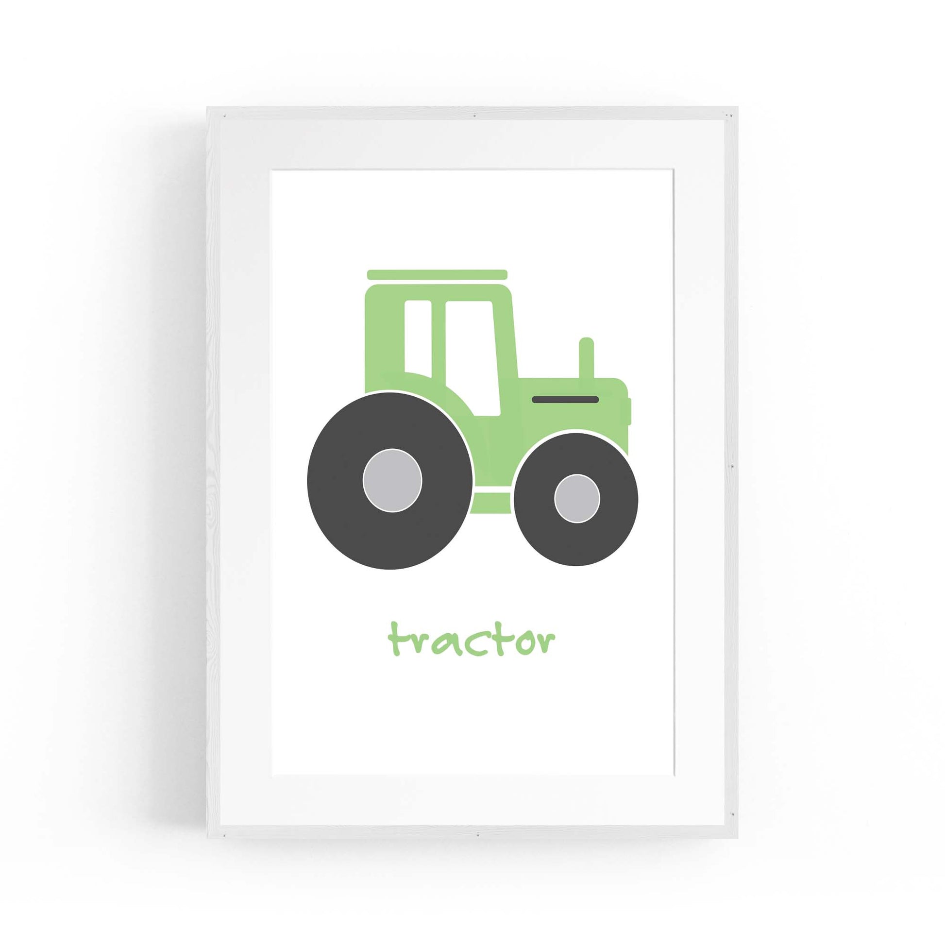 Tractor Cartoon Boys Bedroom Nursery Wall Art - The Affordable Art Company