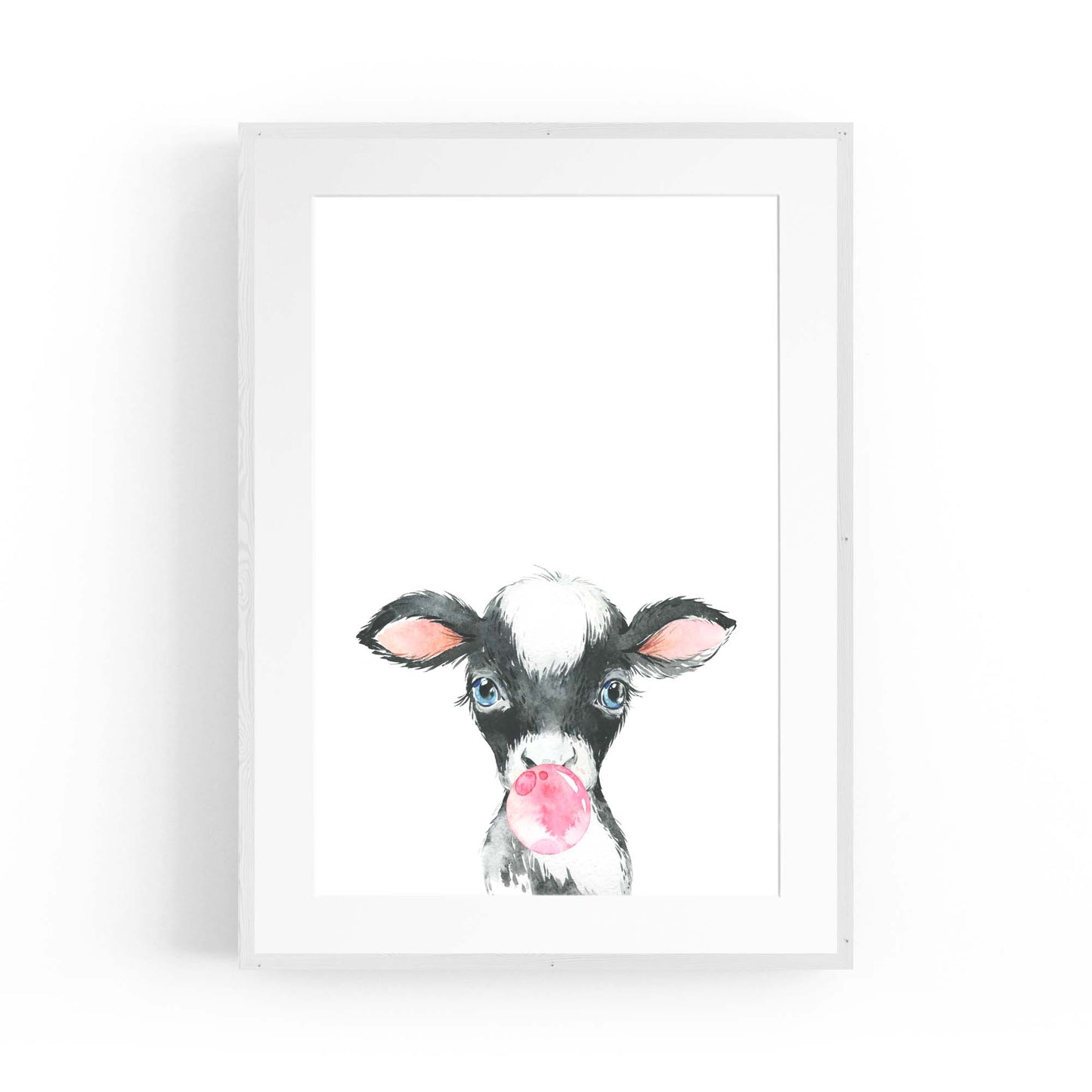 Cute Baby Cow Nursery Animal Gift Wall Art #3 - The Affordable Art Company