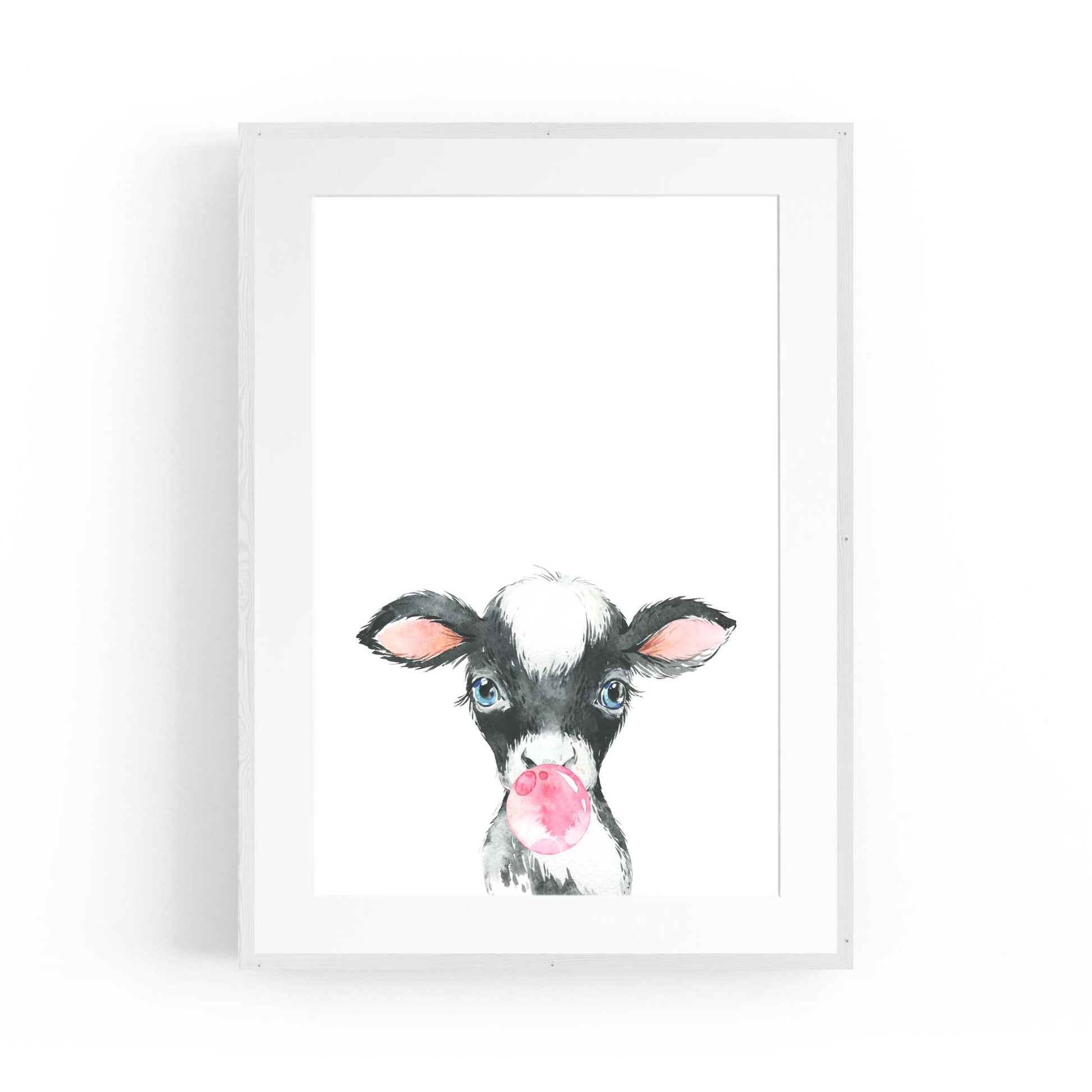 Cute Baby Cow Nursery Animal Gift Wall Art #3 - The Affordable Art Company