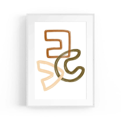 Modern Minimal Abstract Line Shapes Wall Art - The Affordable Art Company