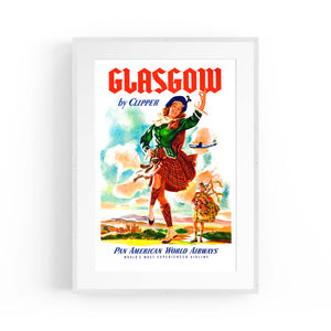 Glasgow, Scotland Vintage Travel Advert Wall Art - The Affordable Art Company