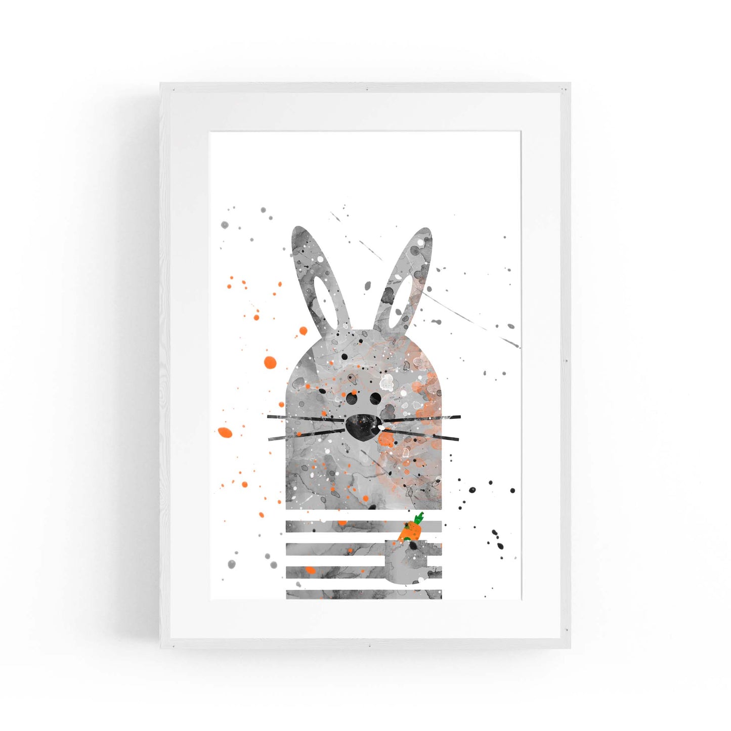 Rabbit Nursery Cartoon Cute Baby Wall Art #1 - The Affordable Art Company