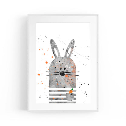 Rabbit Nursery Cartoon Cute Baby Wall Art #1 - The Affordable Art Company