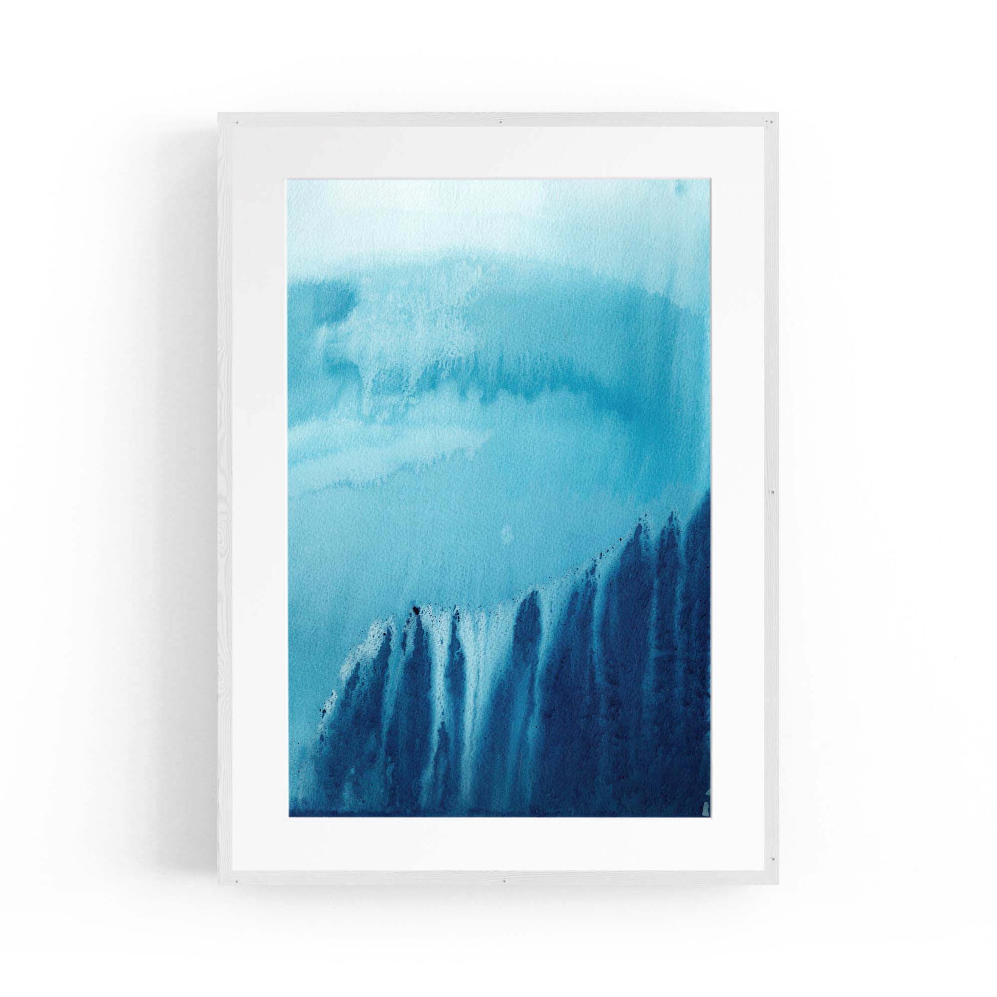 Minimal Blue Painting Abstract Modern Wall Art #13 - The Affordable Art Company