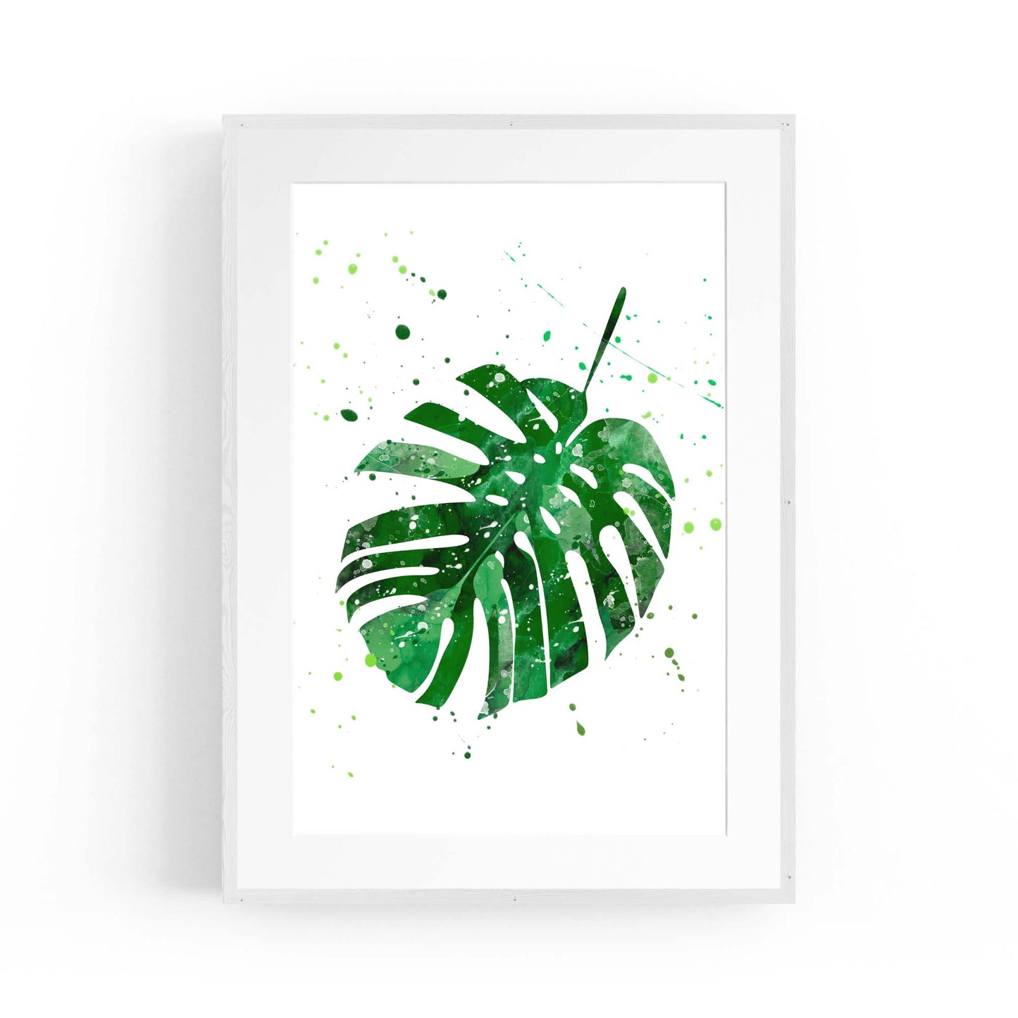 Palm Leaf Tropical Green Minimal Wall Art #4 - The Affordable Art Company