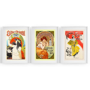 Set of Vintage French Bitter Adverts Wall Art - The Affordable Art Company