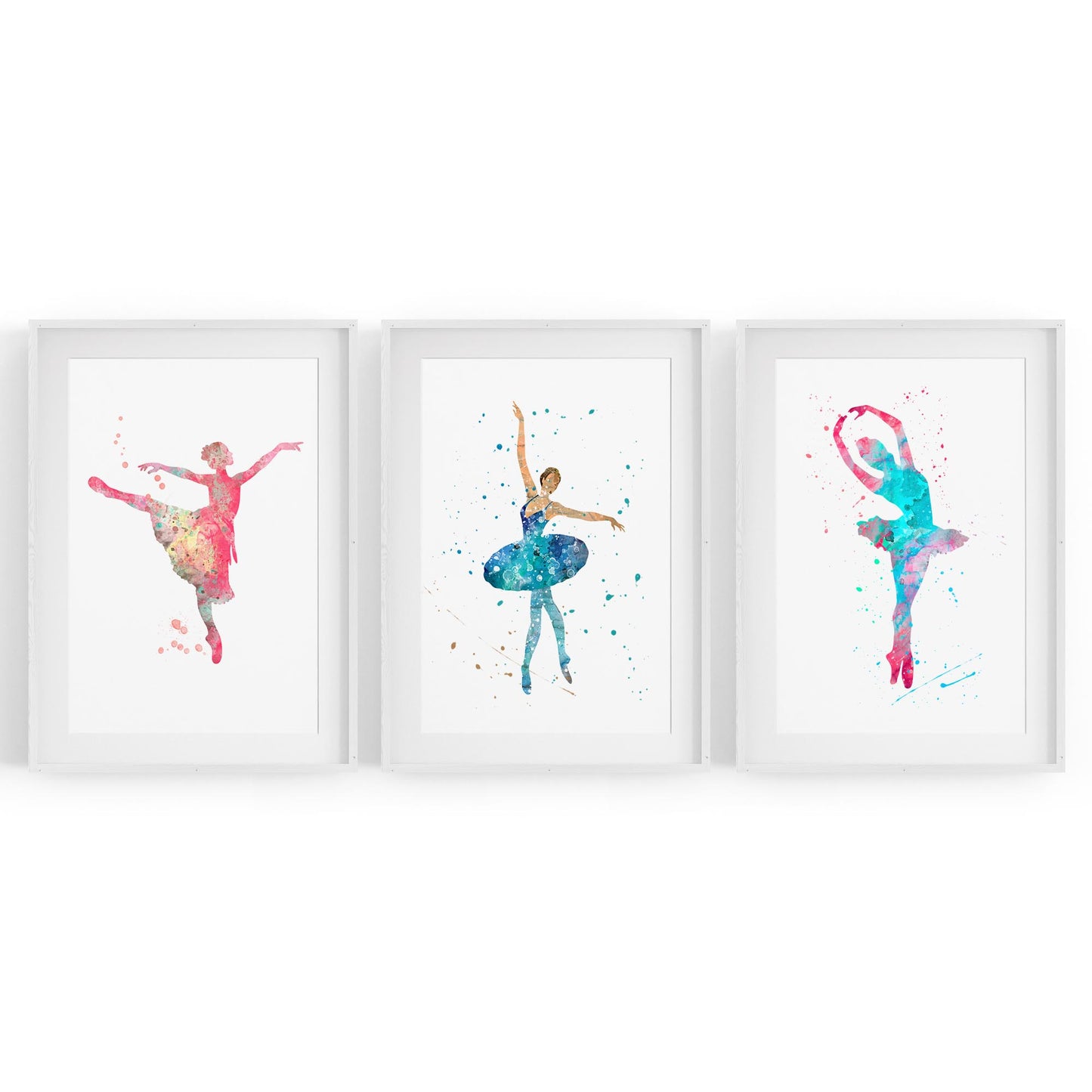 Set of Ballerina Girls Bedroom Ballet Wall Art - The Affordable Art Company