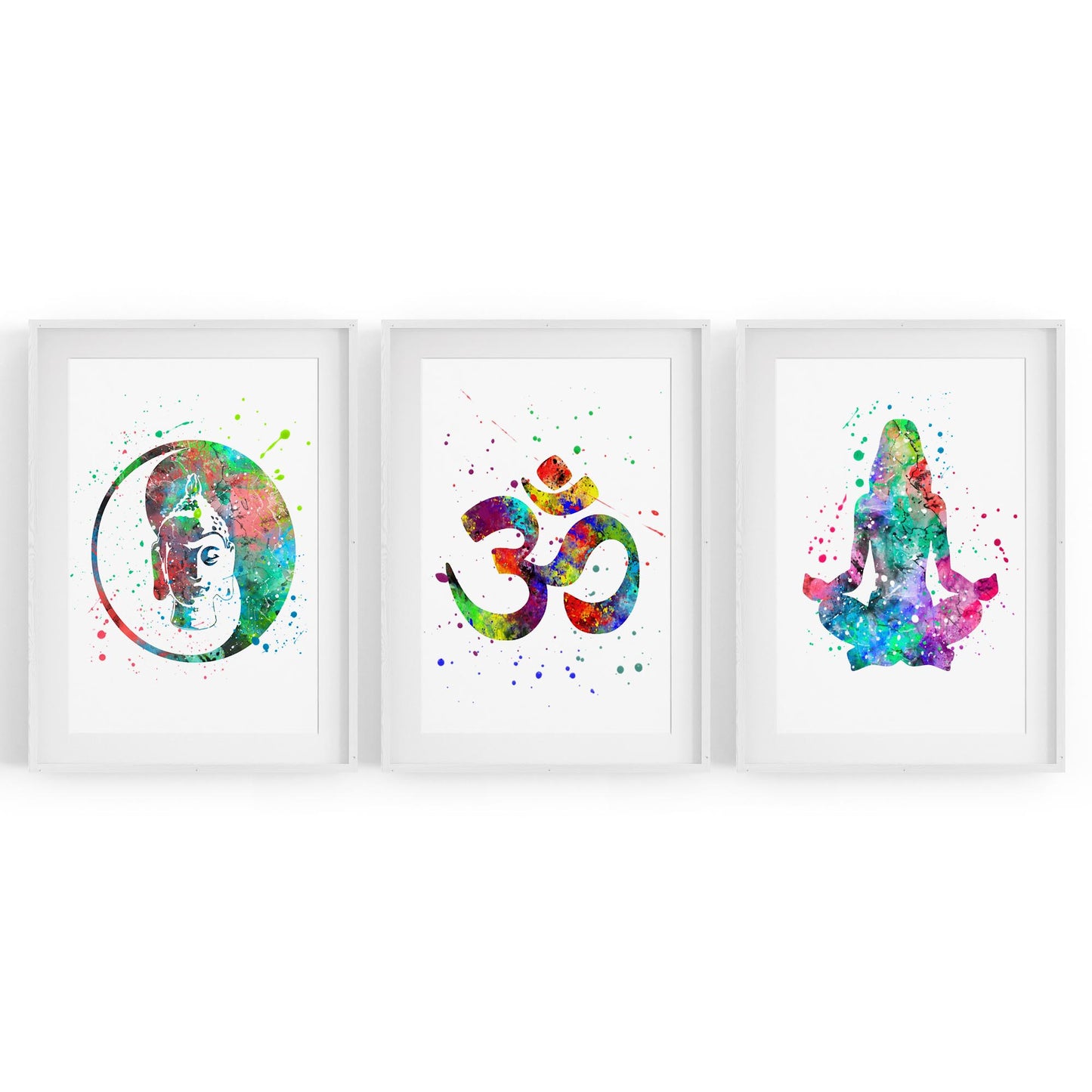 Set of Yoga Studio Watercolour Calming Wall Art - The Affordable Art Company