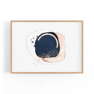 Blue Abstract Painting Minimal Modern Wall Art #11 - The Affordable Art Company