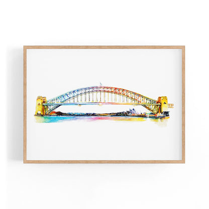 Sydney Harbour Bridge Painting Australian Wall Art - The Affordable Art Company