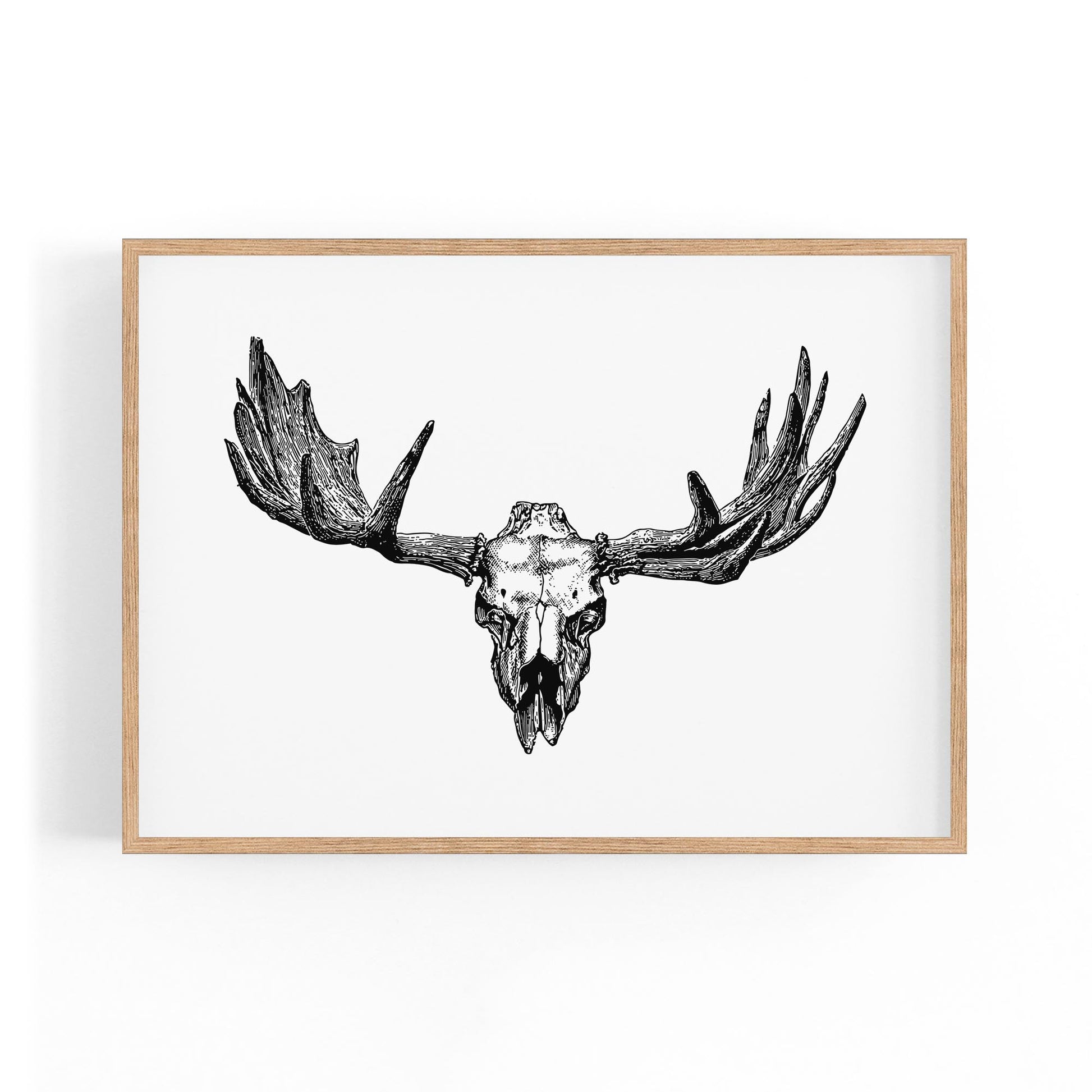 Elk Antlers Hunting Trophy Man Cave Wall Art - The Affordable Art Company