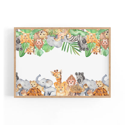 Safari Animal Group Painting Nursery Wall Art #1 - The Affordable Art Company