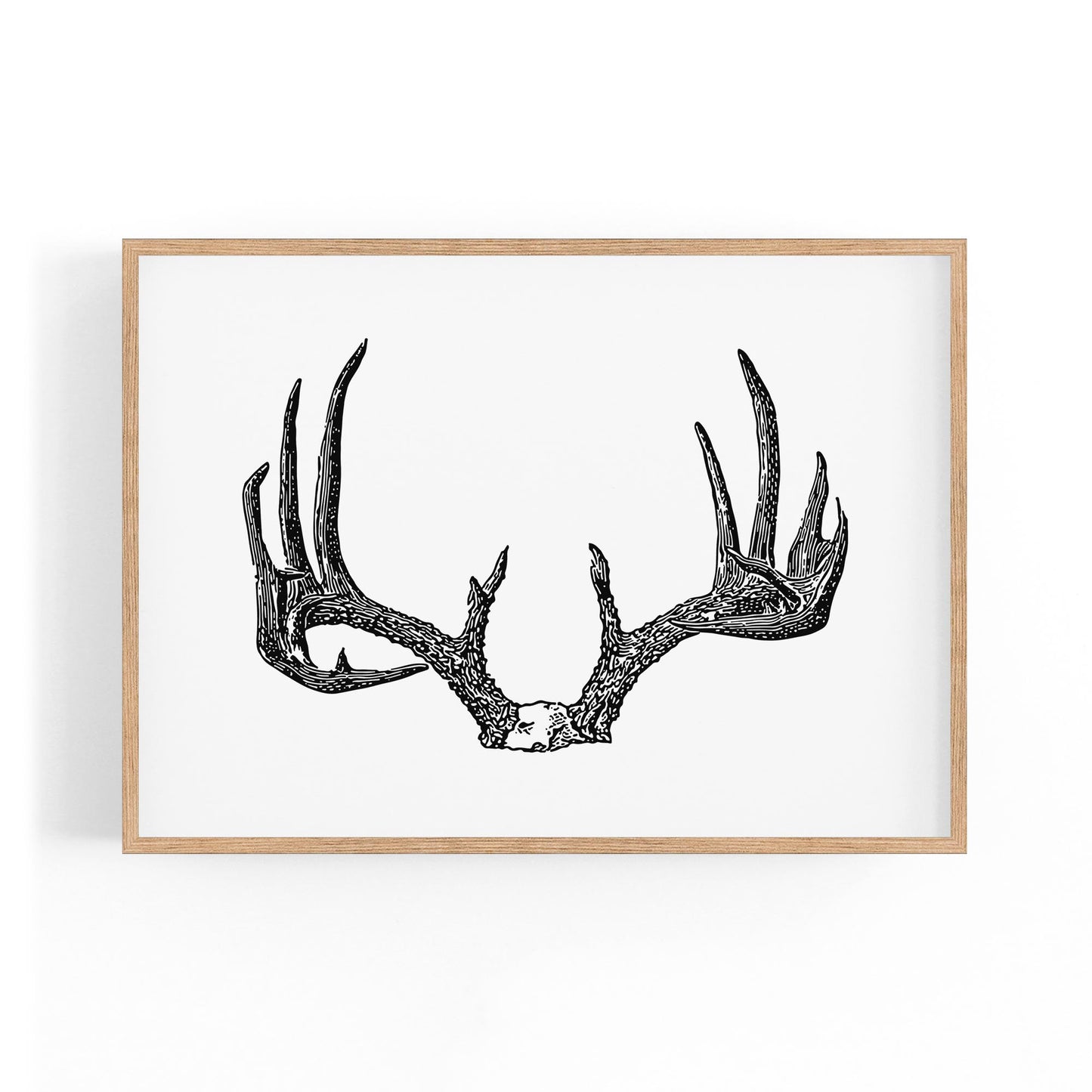 Deer Antlers Hunting Trophy Man Cave Wall Art - The Affordable Art Company