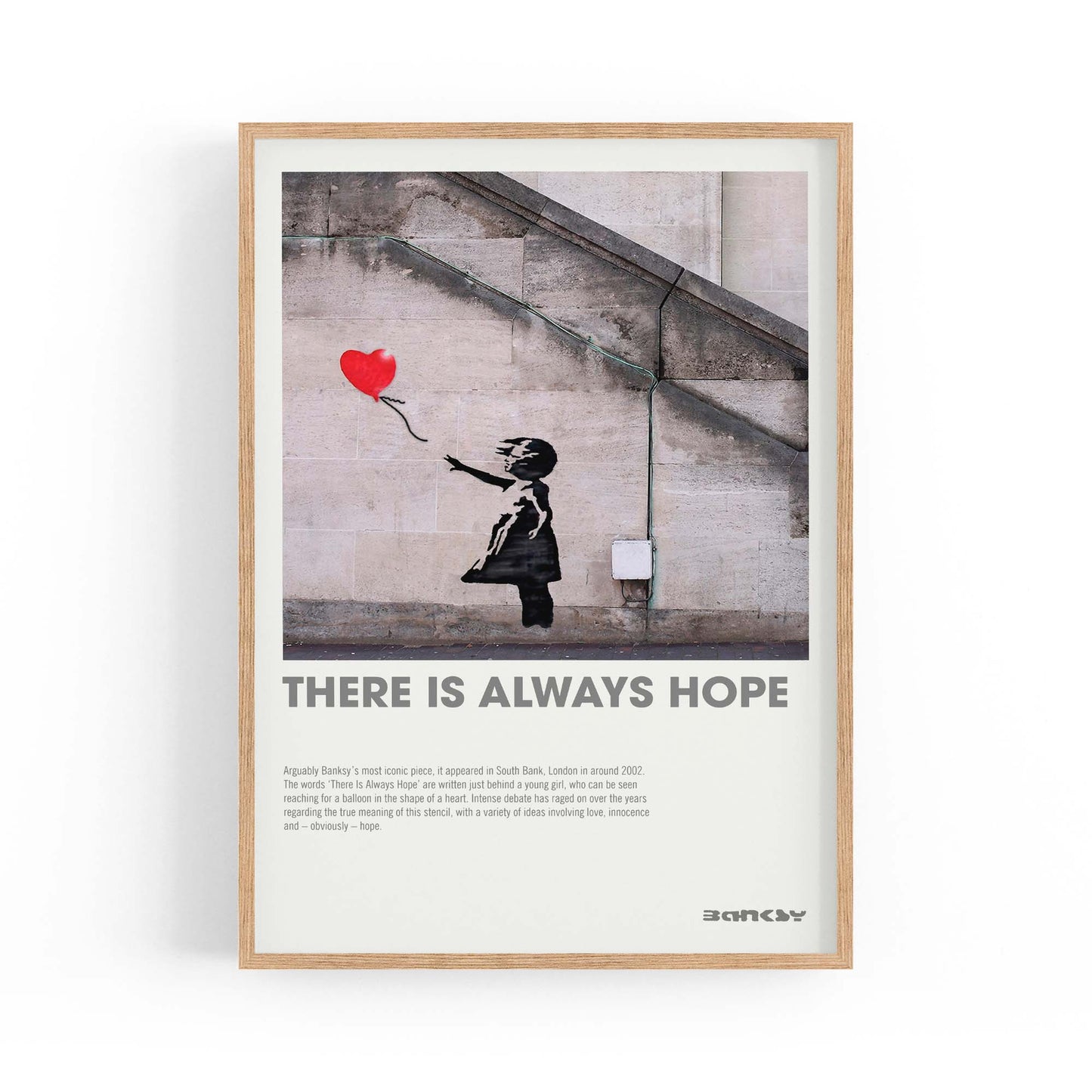 Banksy "Hope" Graffiti Gallery Style Unique Wall Art - The Affordable Art Company