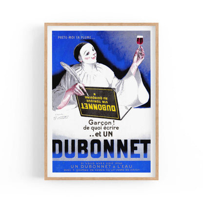 Blue Dubonnet Aperitif Vintage Advert Wall Art - The Affordable Art Company