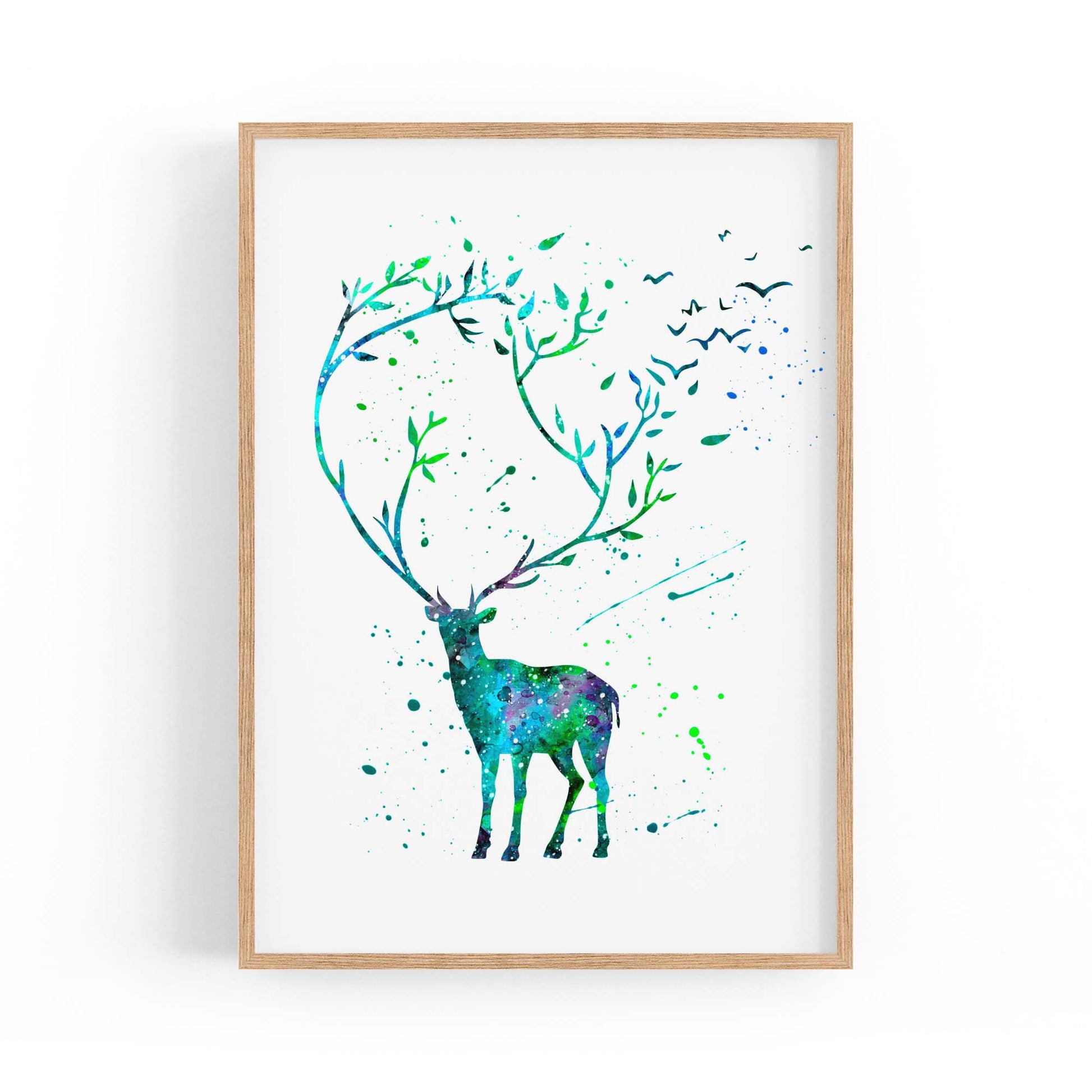 Cute Deer Woodland Animal Nursery Wall Art #2 - The Affordable Art Company