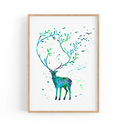 Cute Deer Woodland Animal Nursery Wall Art #2 - The Affordable Art Company