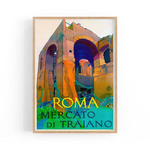 Rome, Italy Vintage Travel Advert Wall Art - The Affordable Art Company