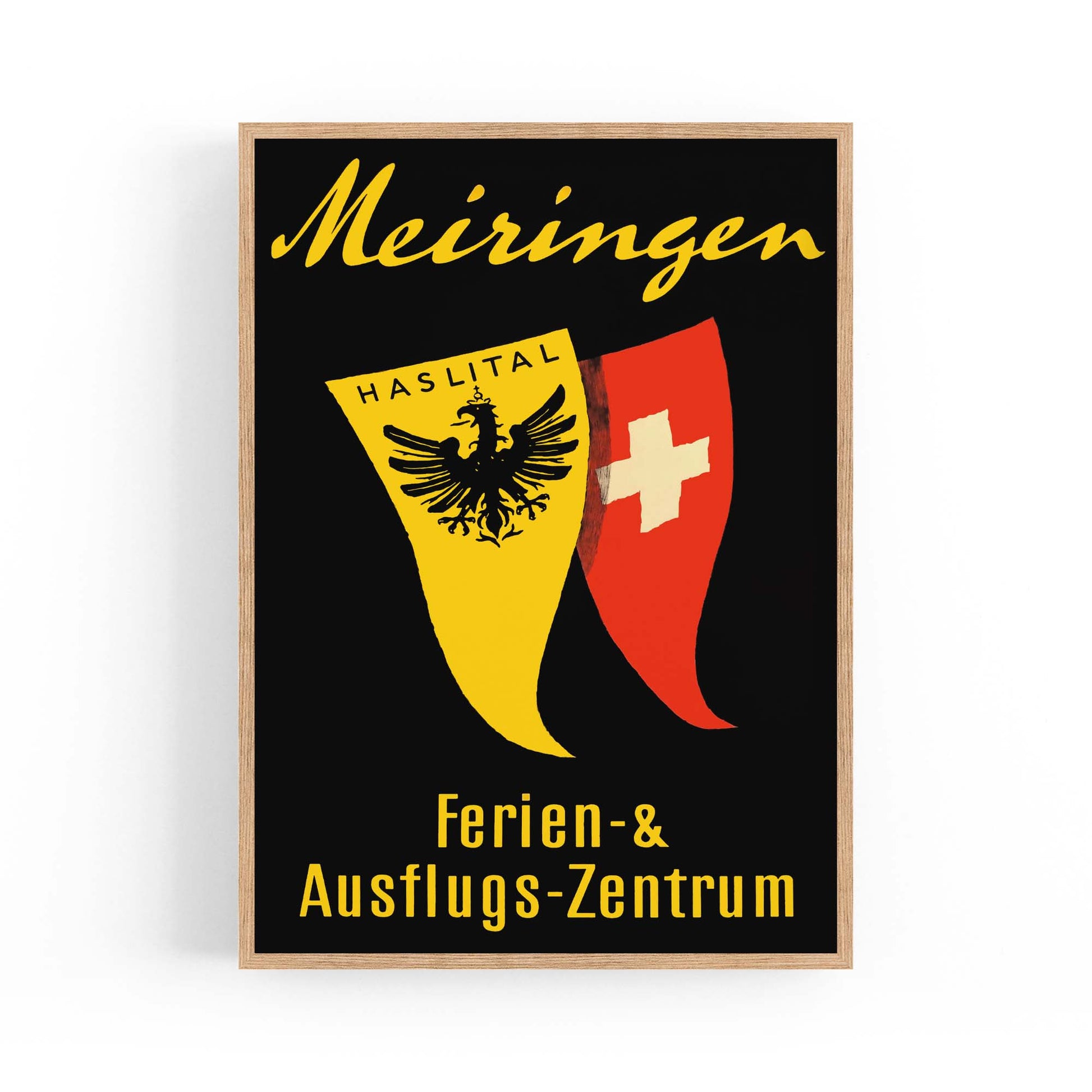 Meiringen Switzerland Vintage Travel Advert Wall Art - The Affordable Art Company