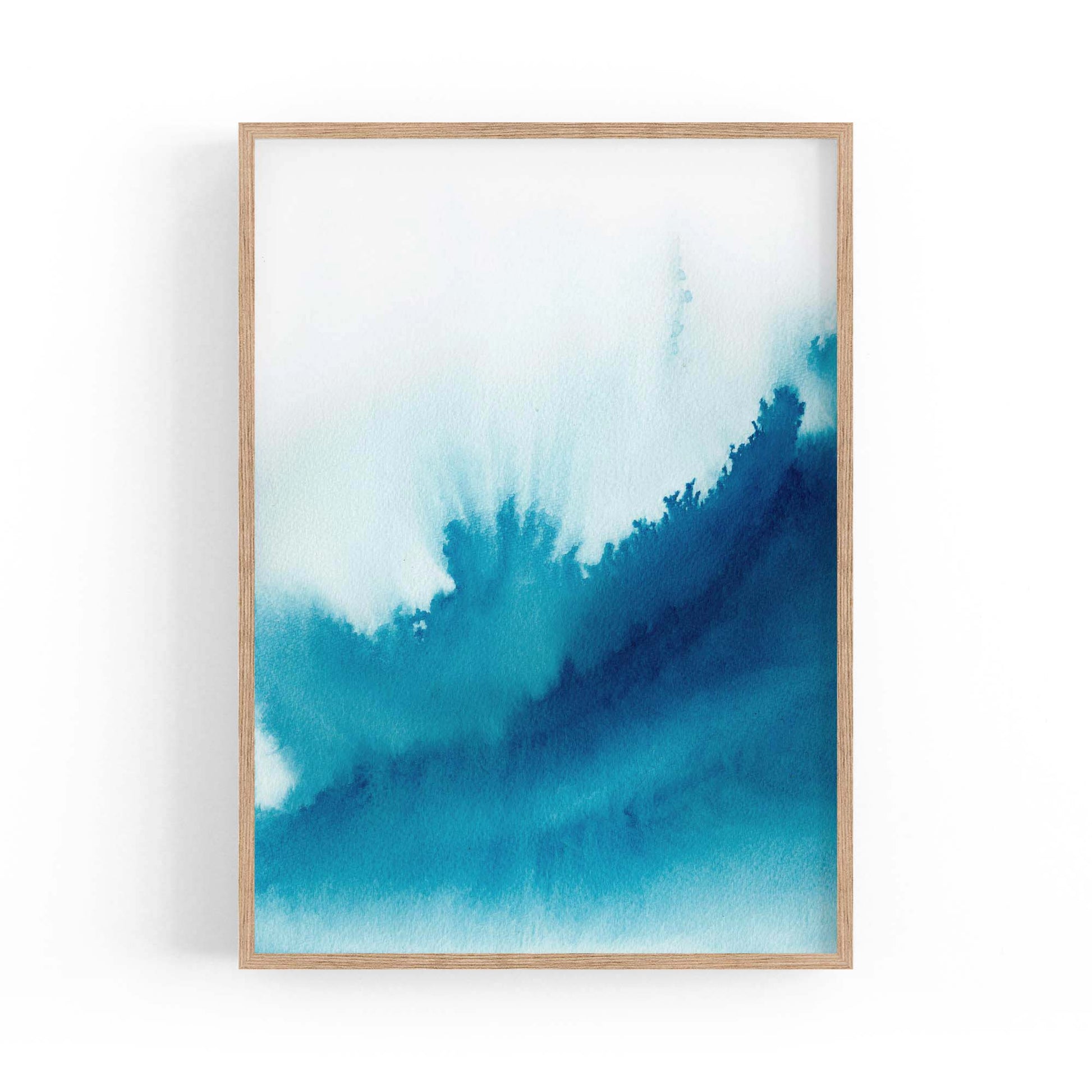 Minimal Blue Painting Abstract Modern Wall Art #15 - The Affordable Art Company