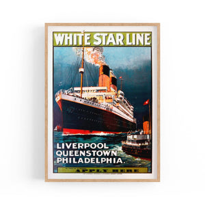 White Star Line Vintage Shipping Advert Wall Art #1 - The Affordable Art Company