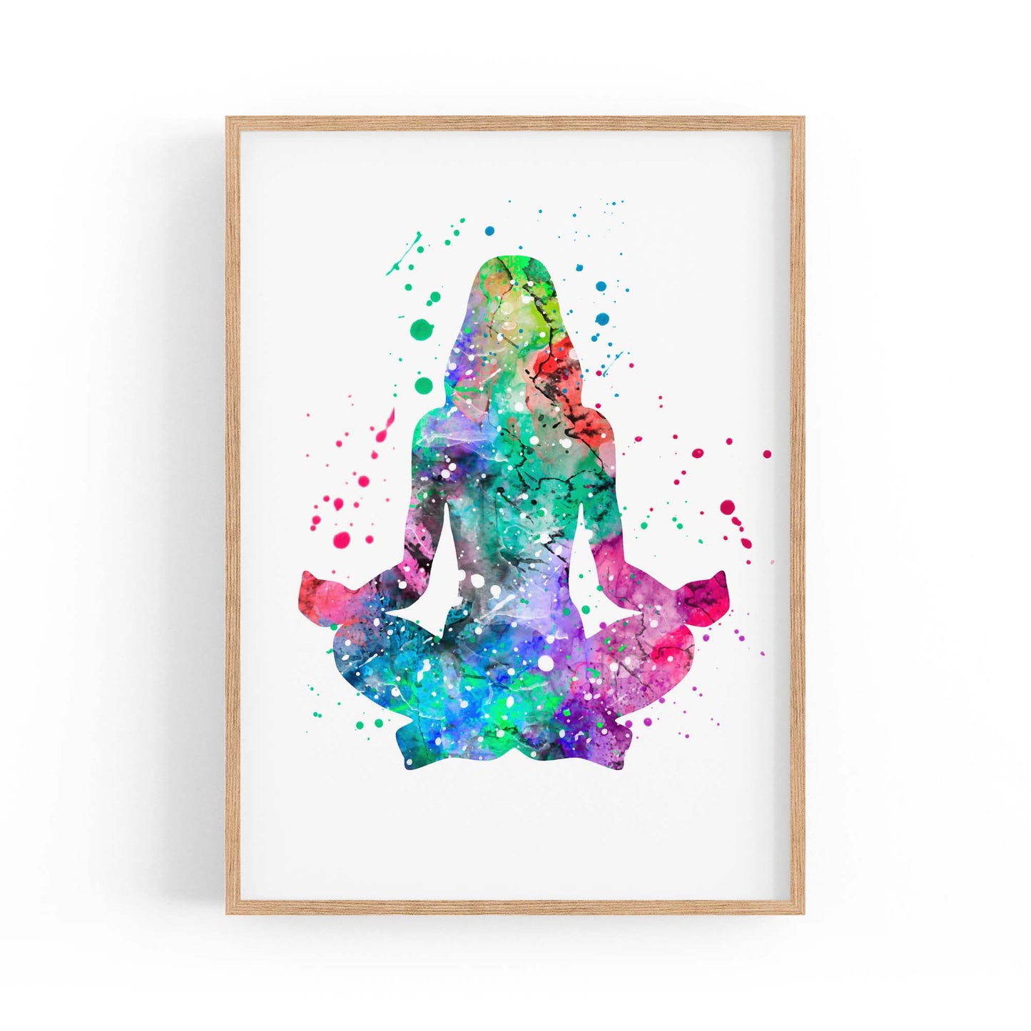 Watercolour Yoga Pose Studio Gift Wall Art - The Affordable Art Company