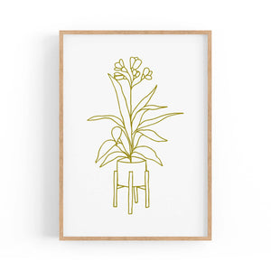 Abstract House Plant Minimal Living Room Wall Art #28 - The Affordable Art Company