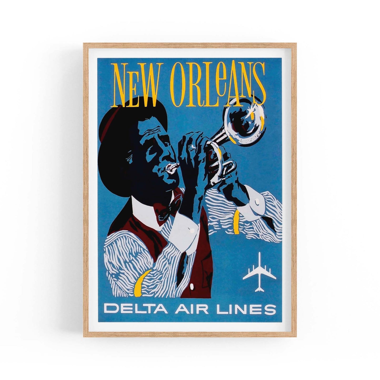 New Orleans USA Jazz Vintage Travel Advert Art - The Affordable Art Company