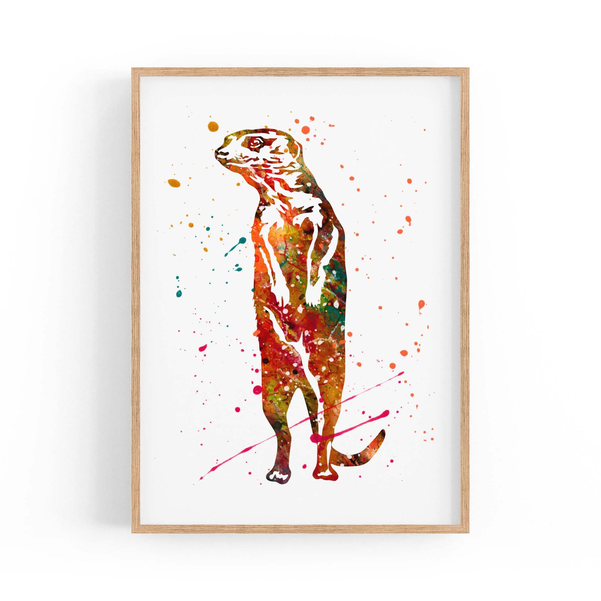 Meerkat Painting Safari Animal Wall Art - The Affordable Art Company