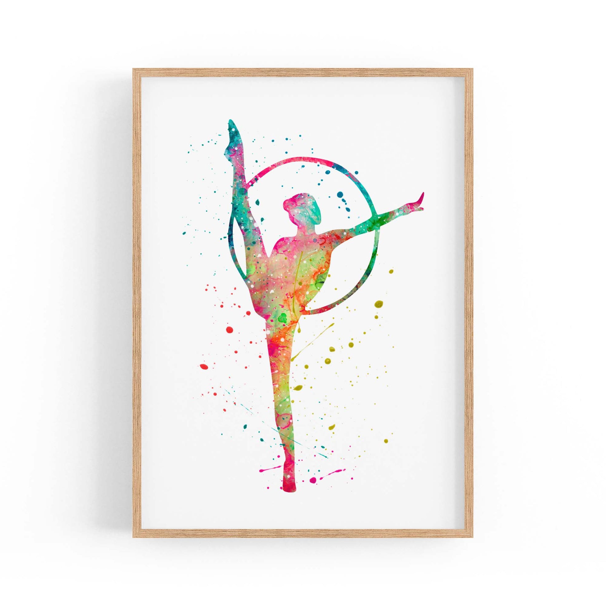 Gymnast Dance Girls Bedroom Gymnastics Wall Art #2 - The Affordable Art Company