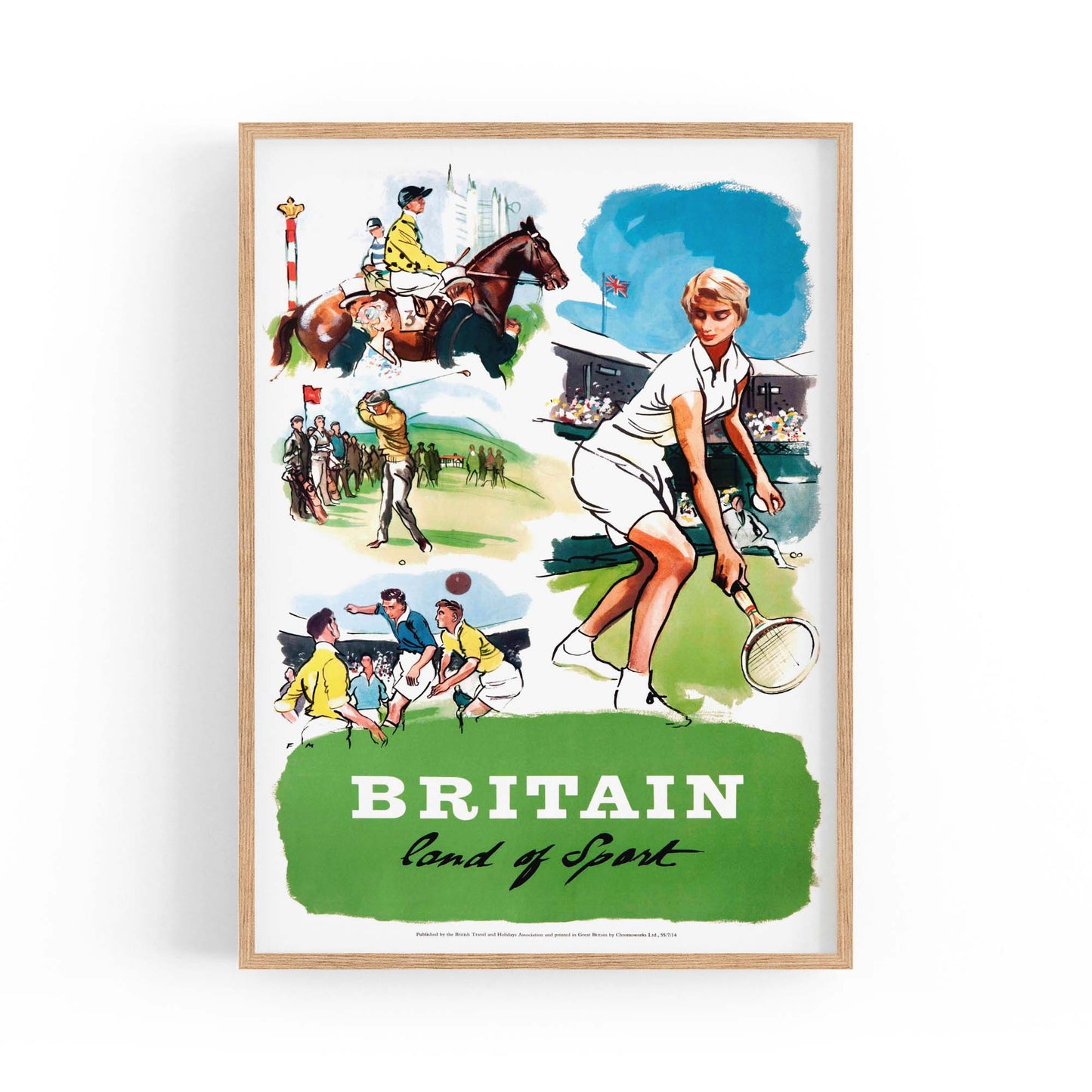 Britain - Land of Sport Vintage Advert Wall Art - The Affordable Art Company