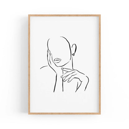 Seductive Female Face Minimal Fashion Wall Art - The Affordable Art Company