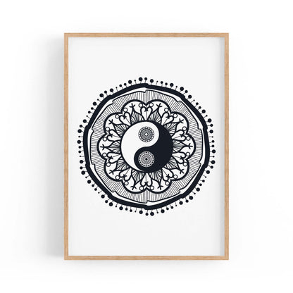 Yin Yang Mandala Calming Yoga Buddist Wall Art #11 - The Affordable Art Company