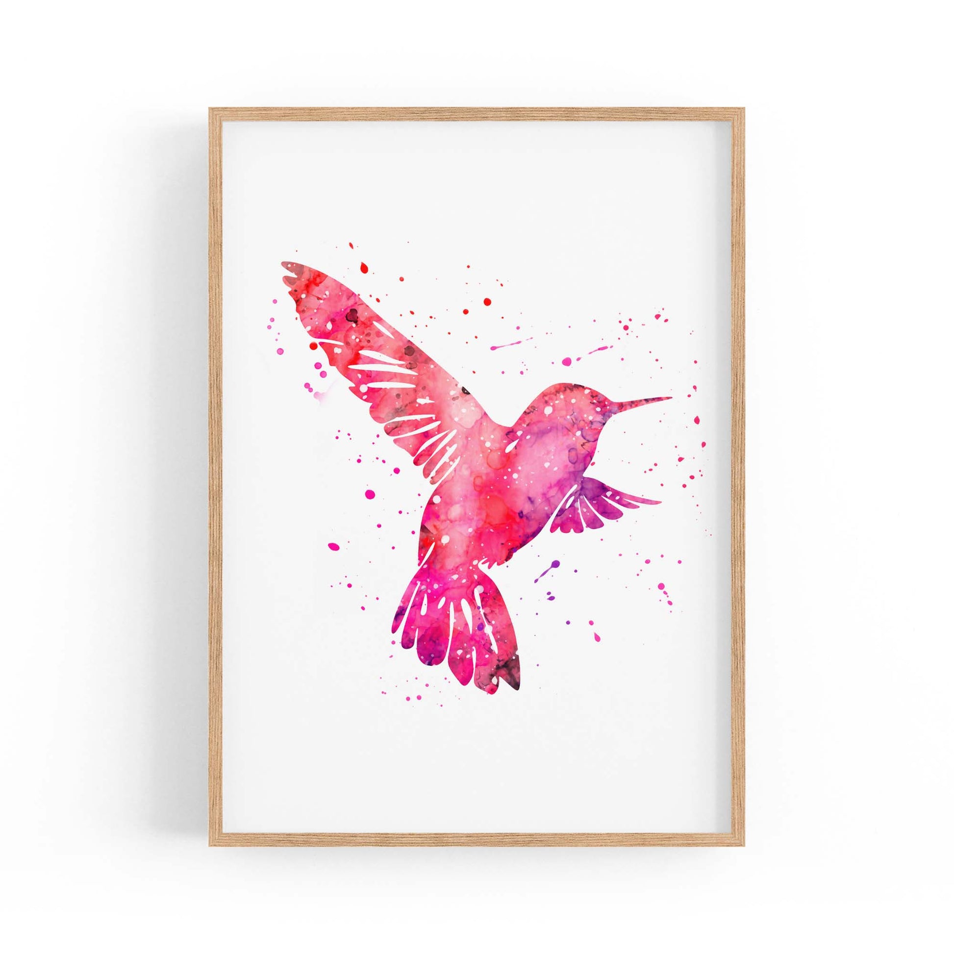 Watercolour Hummingbird Bird Nursery Wall Art #3 - The Affordable Art Company