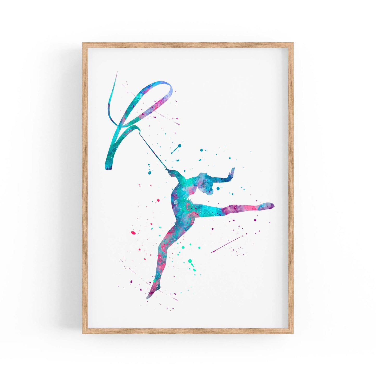 Gymnast Dance Girls Bedroom Gymnastics Wall Art #5 - The Affordable Art Company