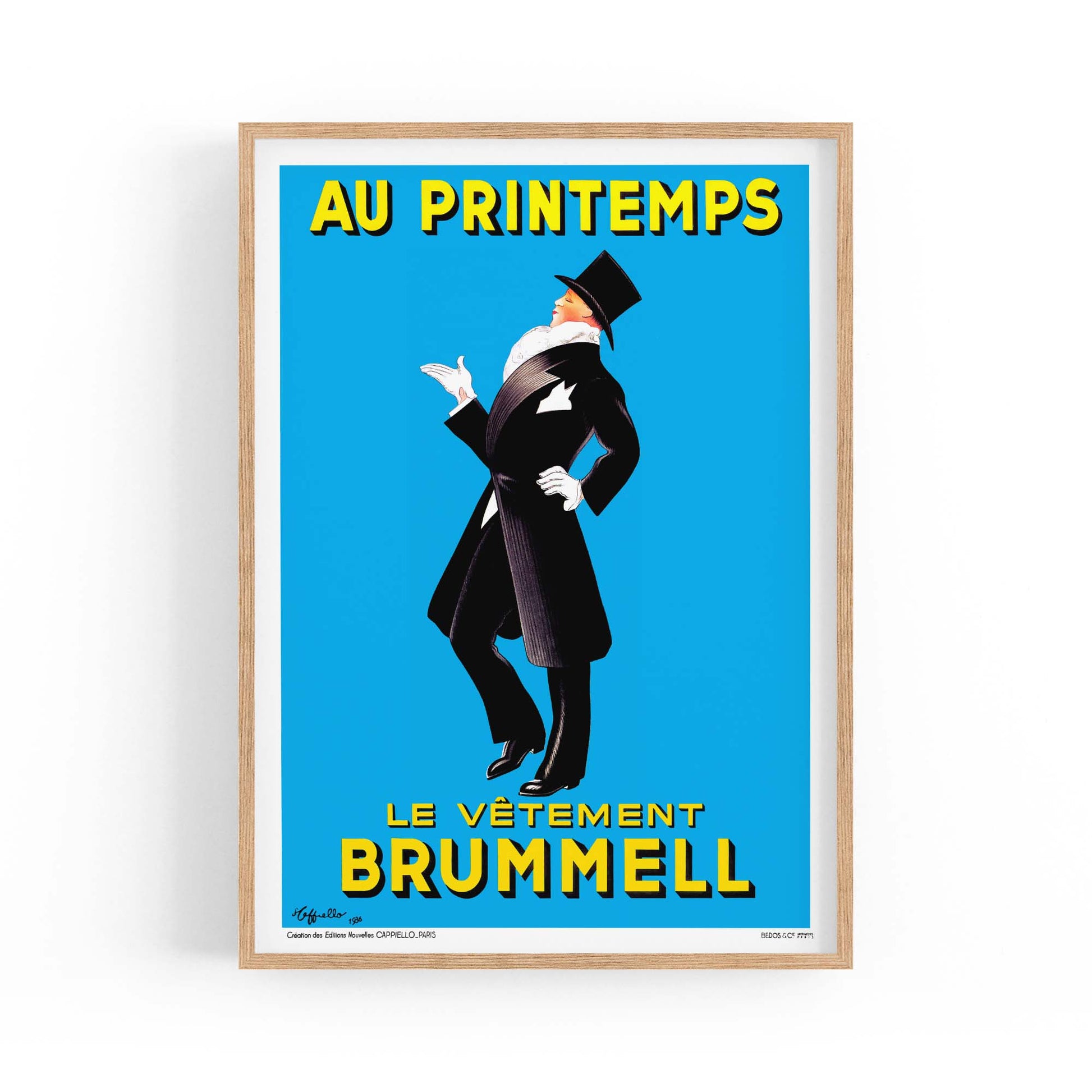 French Brummell Fashion Vintage Advert Wall Art - The Affordable Art Company