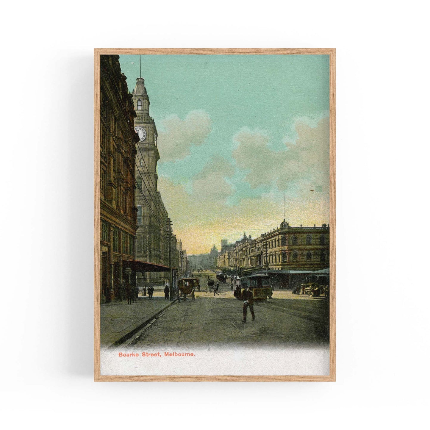 Bourke St, Melbourne Vintage Photograph Wall Art - The Affordable Art Company