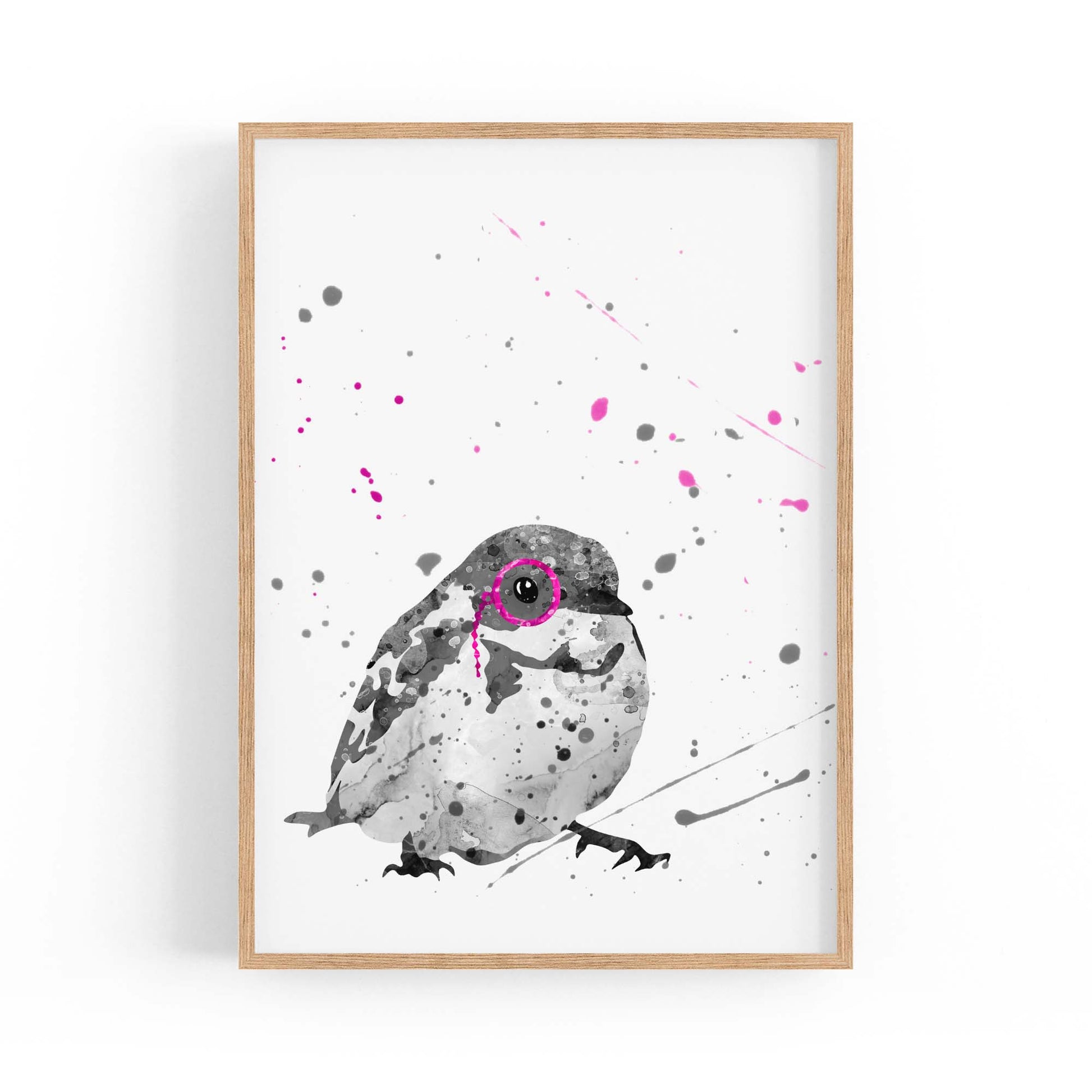 Bird with Glasses Nusery Animal Wall Art - The Affordable Art Company