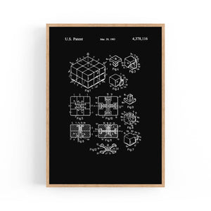 Vintage Rubik's Cube Patent 80s Toy Wall Art #1 - The Affordable Art Company