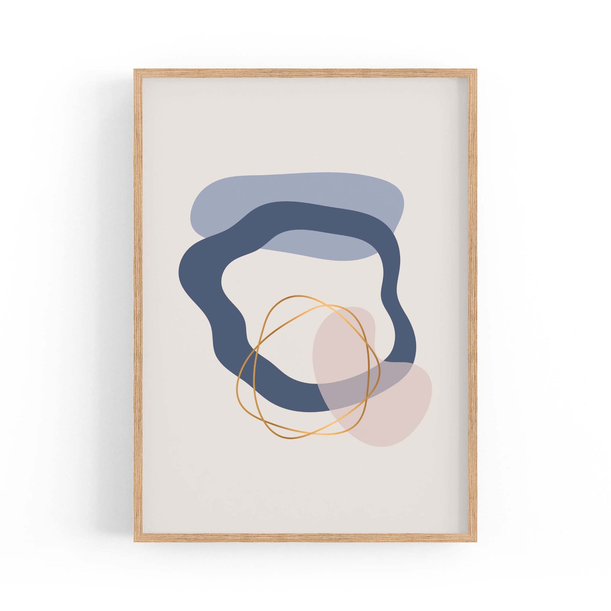 Pale Abstract Shapes Wall Art #4 - The Affordable Art Company