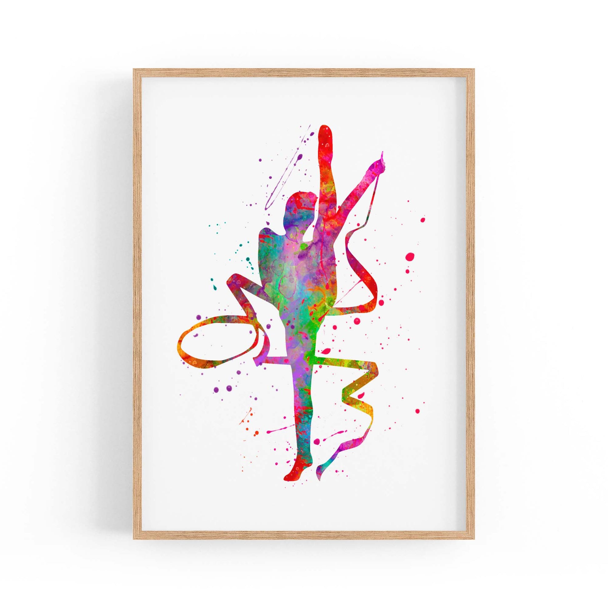 Gymnast Dance Girls Bedroom Gymnastics Wall Art #3 - The Affordable Art Company