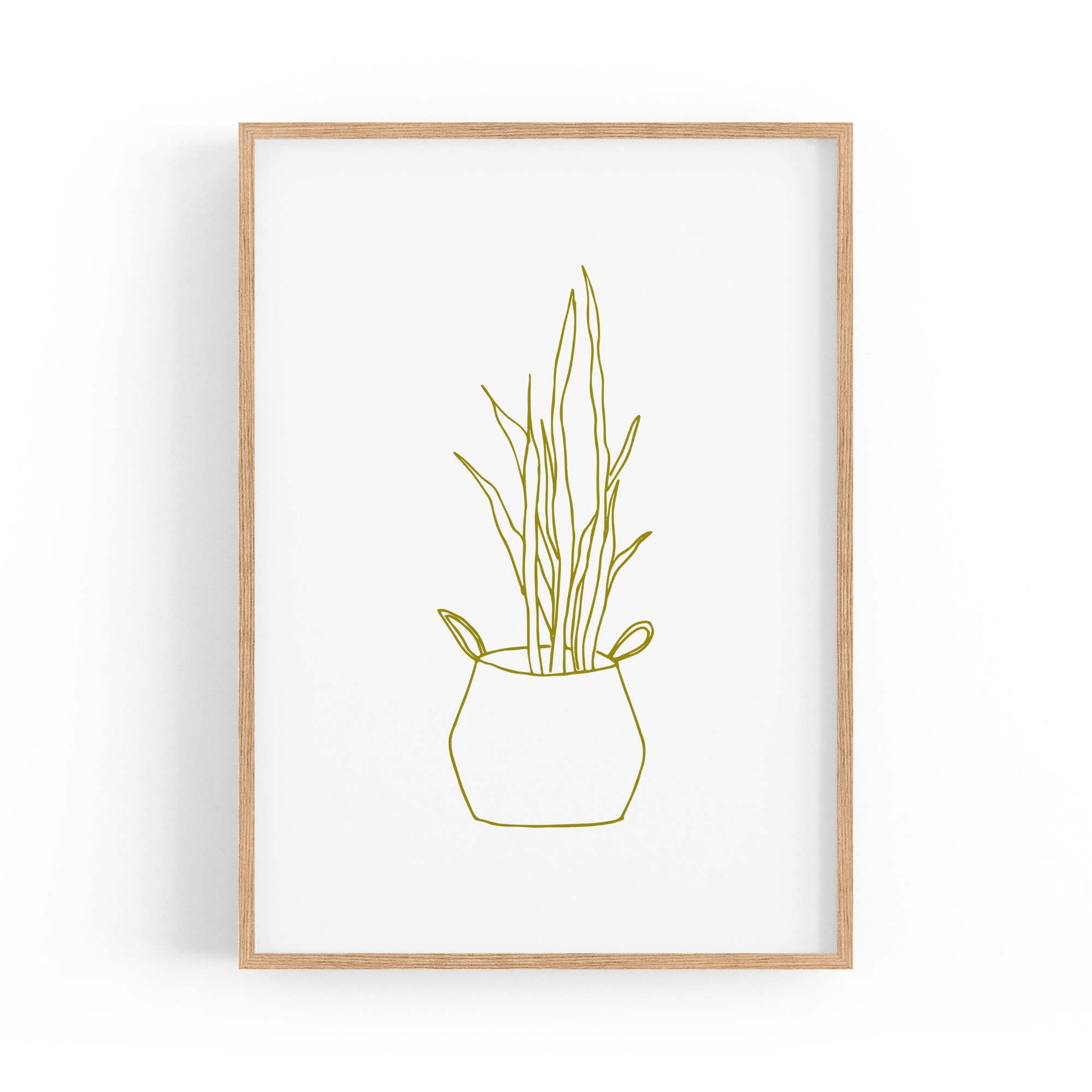 Abstract House Plant Minimal Living Room Wall Art #30 - The Affordable Art Company