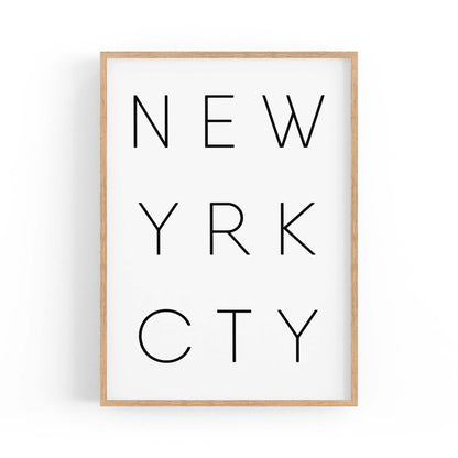 New York City Minimal YRK Artwork Wall Art - The Affordable Art Company