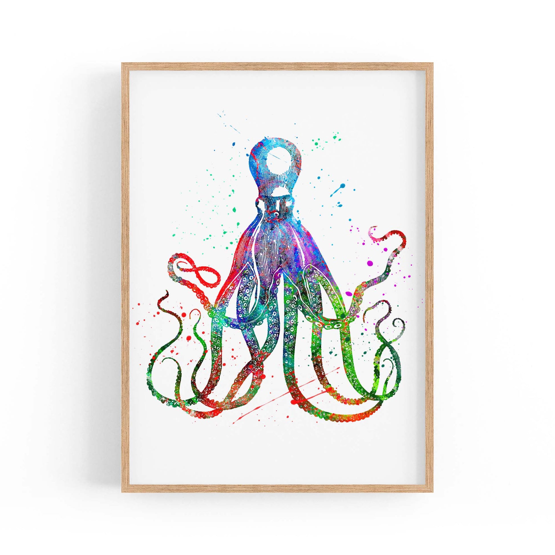 Cite Giant Squid Painting Sealife Nursery Wall Art - The Affordable Art Company