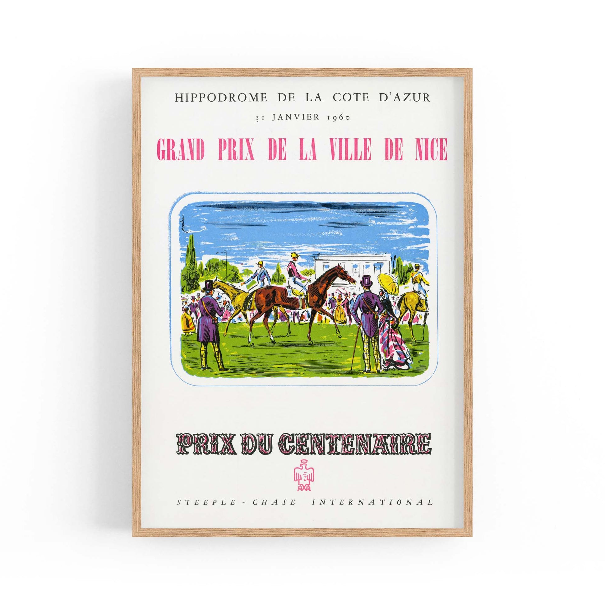 French Horse Racing Vintage Sports Advert Wall Art - The Affordable Art Company