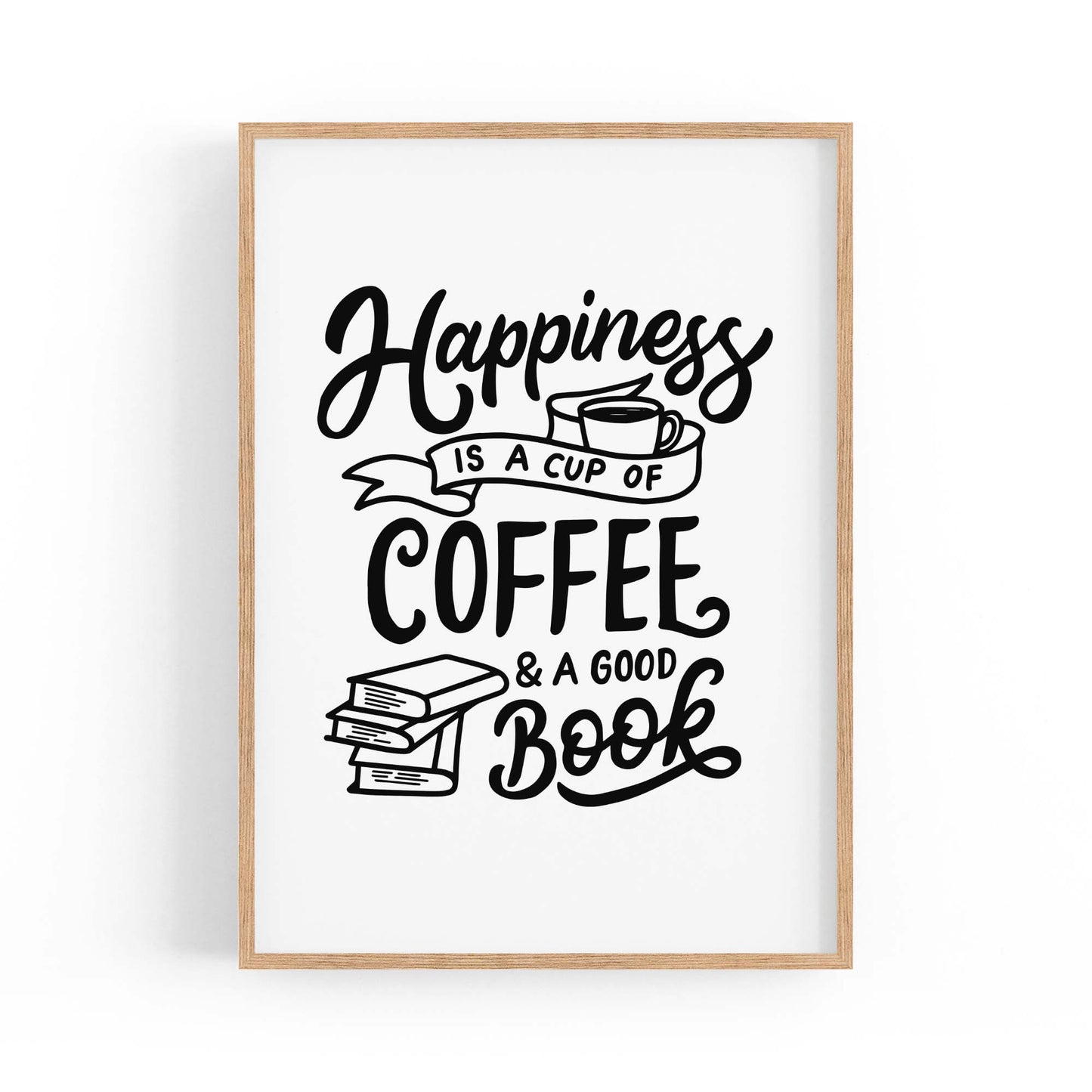 Coffee Quote Minimal Kitchen Cafe Style Wall Art #11 - The Affordable Art Company