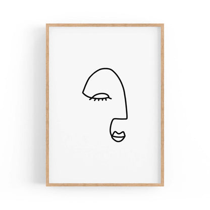 Minimal Abstract Line Face Modern Wall Art #8 - The Affordable Art Company