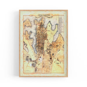 Sydney Vintage Map Australian Old Wall Art #2 - The Affordable Art Company
